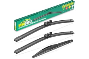 WINDSMILE 24" 19" 10" Windshield Wiper Blades Replacement for Honda CRV CR-V 2023 2024 2025 Premium All Weather Front Rear Wipers Set - OEM Quality (Pack of 3)