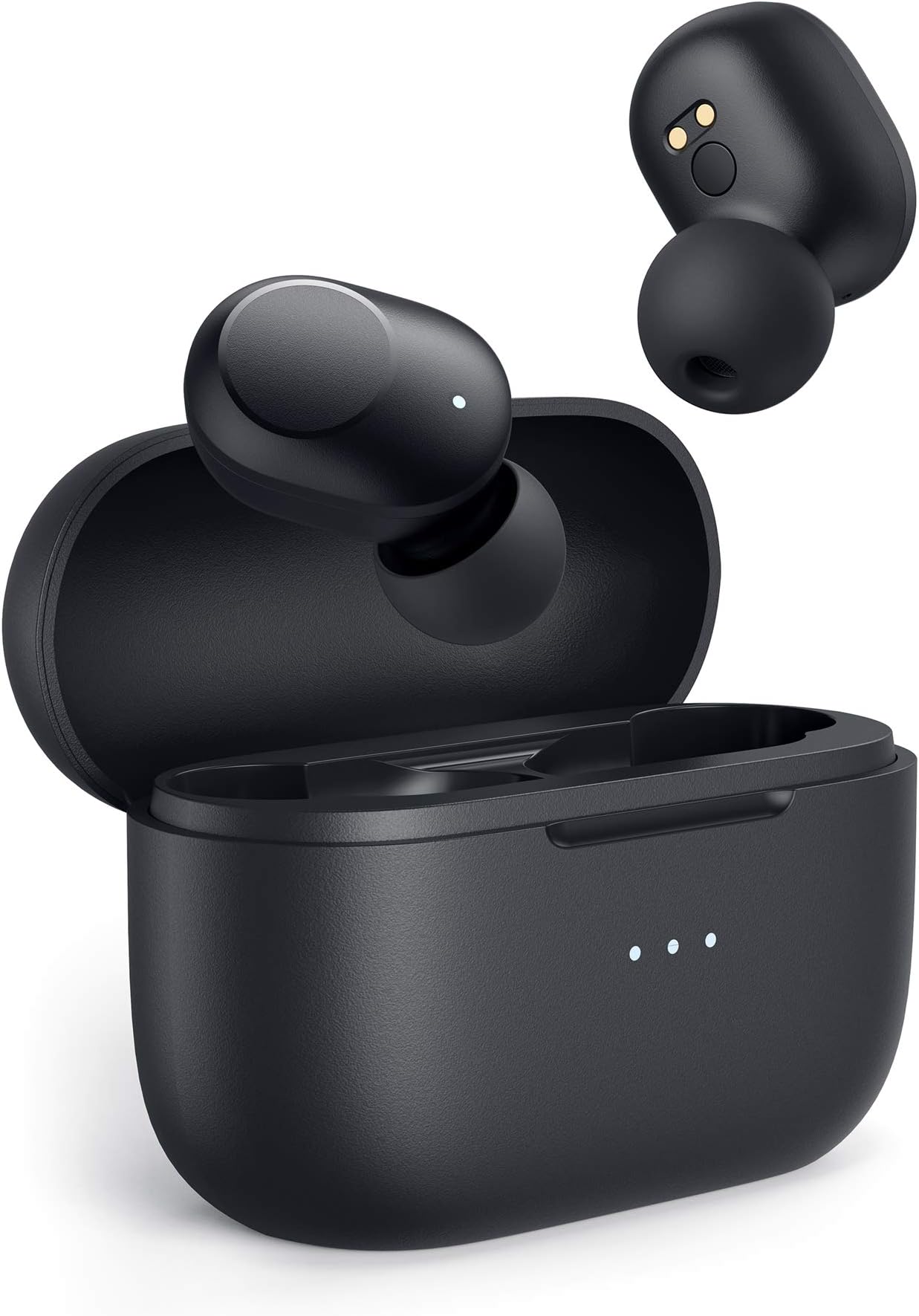 AUKEY True Wireless Earbuds, Bluetooth 5 Headphones with Wireless Charging Case, in-Ear Detection, 30H Playtime, IPX5 Water Resistance, Type-C Low Latency Stereo Earphones for iPhones and Android