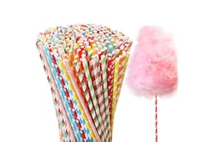 200 Pieces Cotton Candy Cones, Cotton Candy Sticks 13.8 inch - Bright Random Colors - Bulk for Parties, Events,Extra Length P