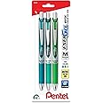 Pentel EnerGel RTX Retractable Liquid Gel Pen, 0.7mm, Chill Hue, Turquoise, Green, and Lime Green Ink, Pack of 3 Pens (BL77CHIBP3M)