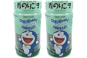 DORAEMON FURIKAKE AoNori Goma Furikake Rice Seasoning (No Salt, No MSG, Gluten Free), 1.76Oz, Product of Japan (2 pack))