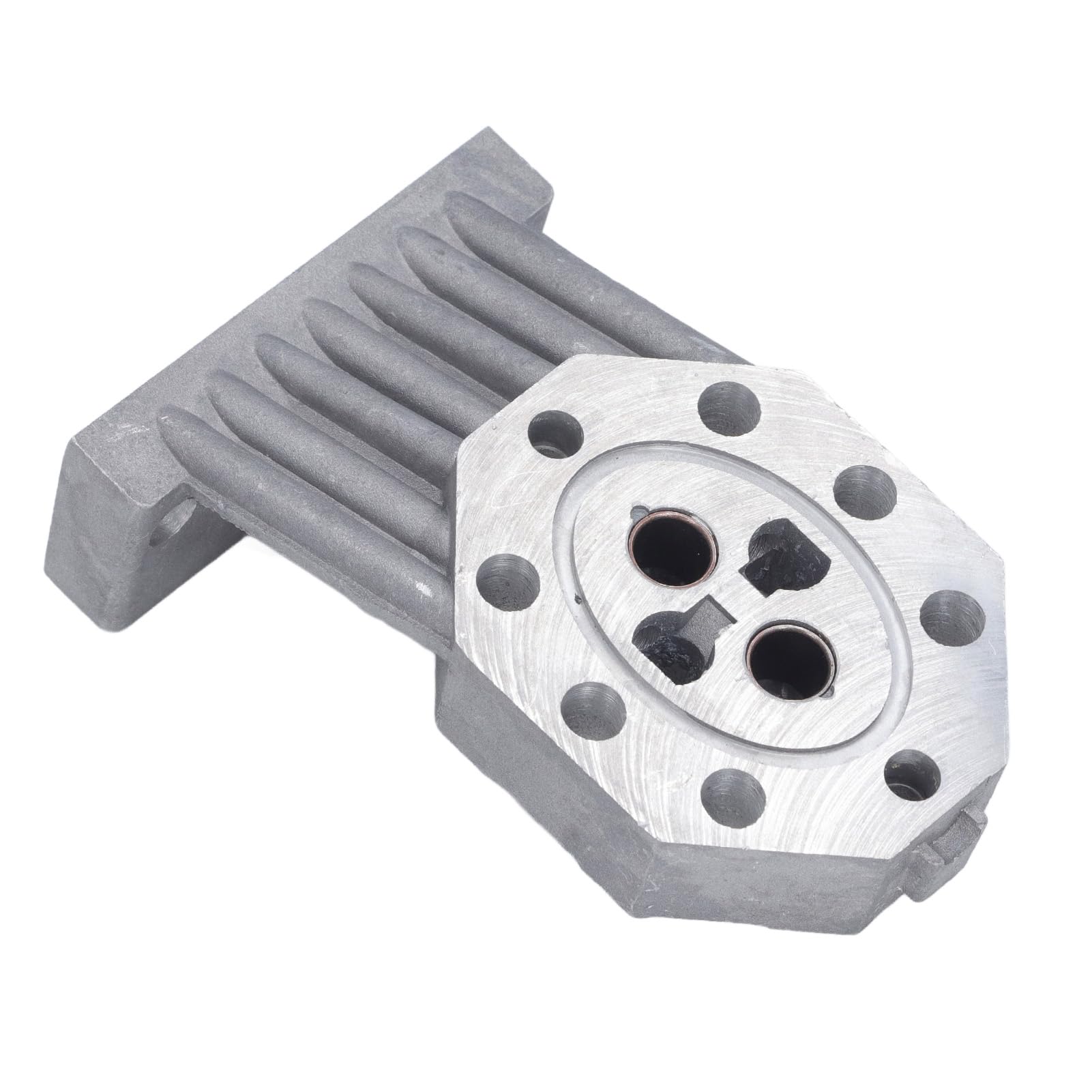 Luqeeg Log Splitter Replacement Pump Casting Housing, Universal Electric Hydraulic Machine Accessories Aluminum Alloy Material, Seals Included 130mm Height