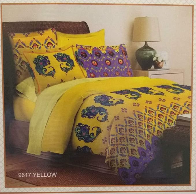 Bombay Dyeing Celebrating India 100Cotton King Size Bedsheet with 4