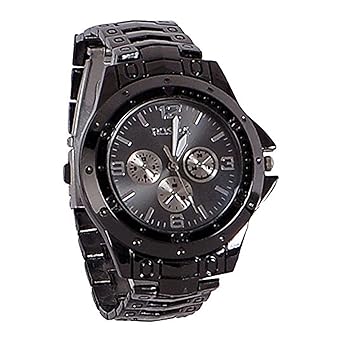 wristokrez Analog Stainless Steel Strap Black Color Watch for Mens