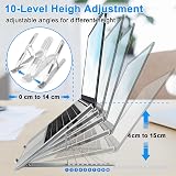 MECHEER Laptop Stand Adjustable Aluminum Foldable Desk Riser 10 Angles view 3