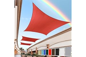 Royal Shade 14' x 17' Red Rectangle Square Sun Shade Sail Order to Make RTAPS16 Canopy, UPF50+ 95% UV Blockage, 200GSM Commercial Standard Heavy Duty, 3 Years Warranty (We Make Custom Size)