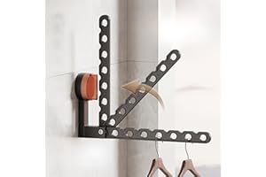 Wall Mounted Clothes Drying Rack,Laundry Dryer Hanger With Suction Cup,Foldable Aluminum Space Saving Laundry Hanger Wall Mou