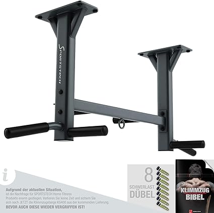 Sportstech 4in1 Klimmzugstange Ks400 Deckenmontage 6 Rutschfeste Griffe Extrem Stabil Unzahlige Pull Up Ubungen Ks400 Schwarz Amazon De Sport Freizeit