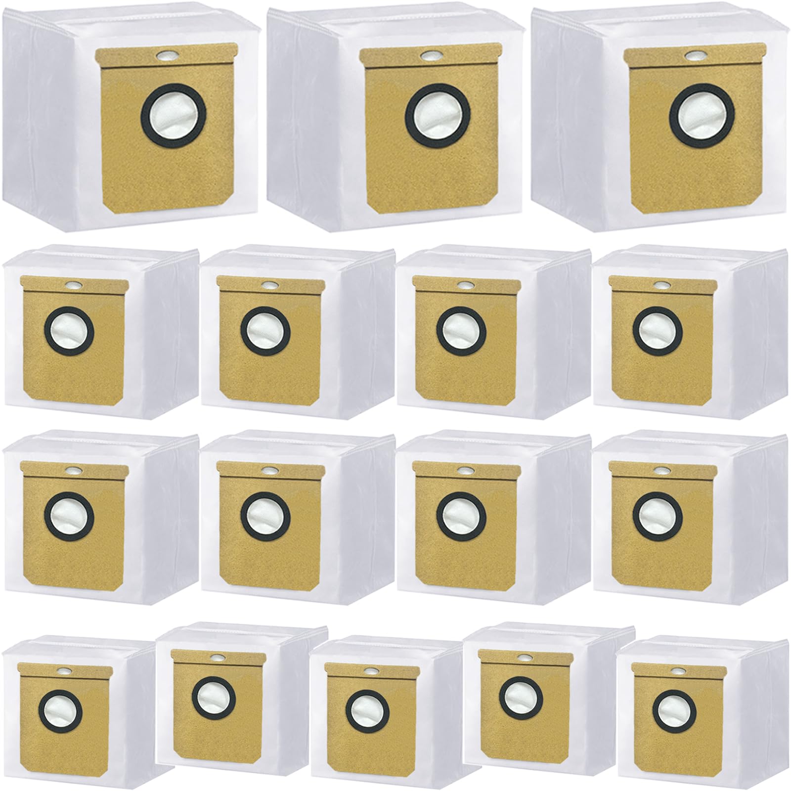 Photo 1 of 16 pack Dust Bags for eufy L60 SES L50 SES robot vacuum cleaner,2.5L Large Vacuum Dust Bags for Conga Home 1000,8090 Ultra,9090AI,for Haier H9 Plus Vacuum Cleaner