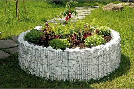 Hochbeet Steinkorb bellissa Ø146cm Höhe 40cm: Amazon.es: Jardín