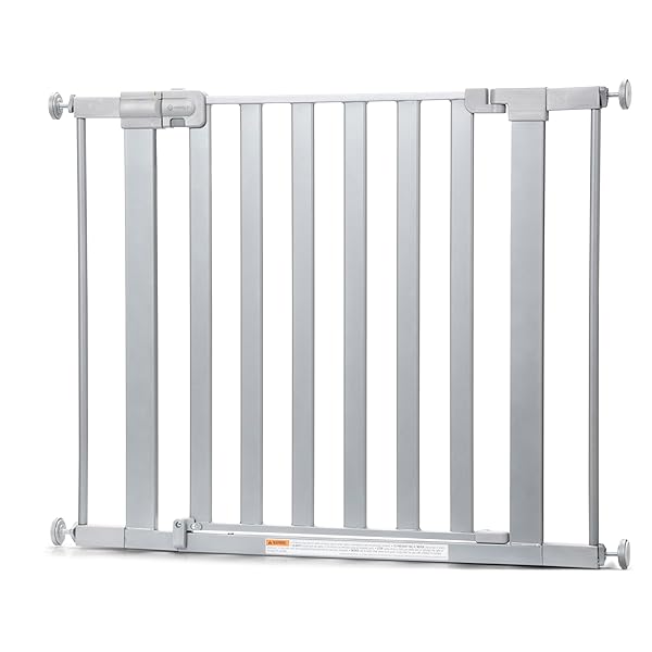 SAFETY 1ST WALK THROUGH BABY GATE WITH DOOR, ADJUSTABLE PRESSURE MOUNT LIFT, DOG GATES, FITS 29″-38″ WIDE, 1-PACK, SILVER
