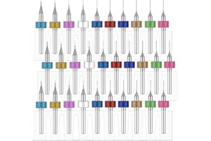 Sunxeke 30pcs Micro Drill Bits Set for Dremel,Spiral Flute 0.1mm-1mm Tungsten Steel Carbide mini PCB Drill Bits for Print Circuit Board,Stone Grinding,CNC Engraving,Jewelry Making etc