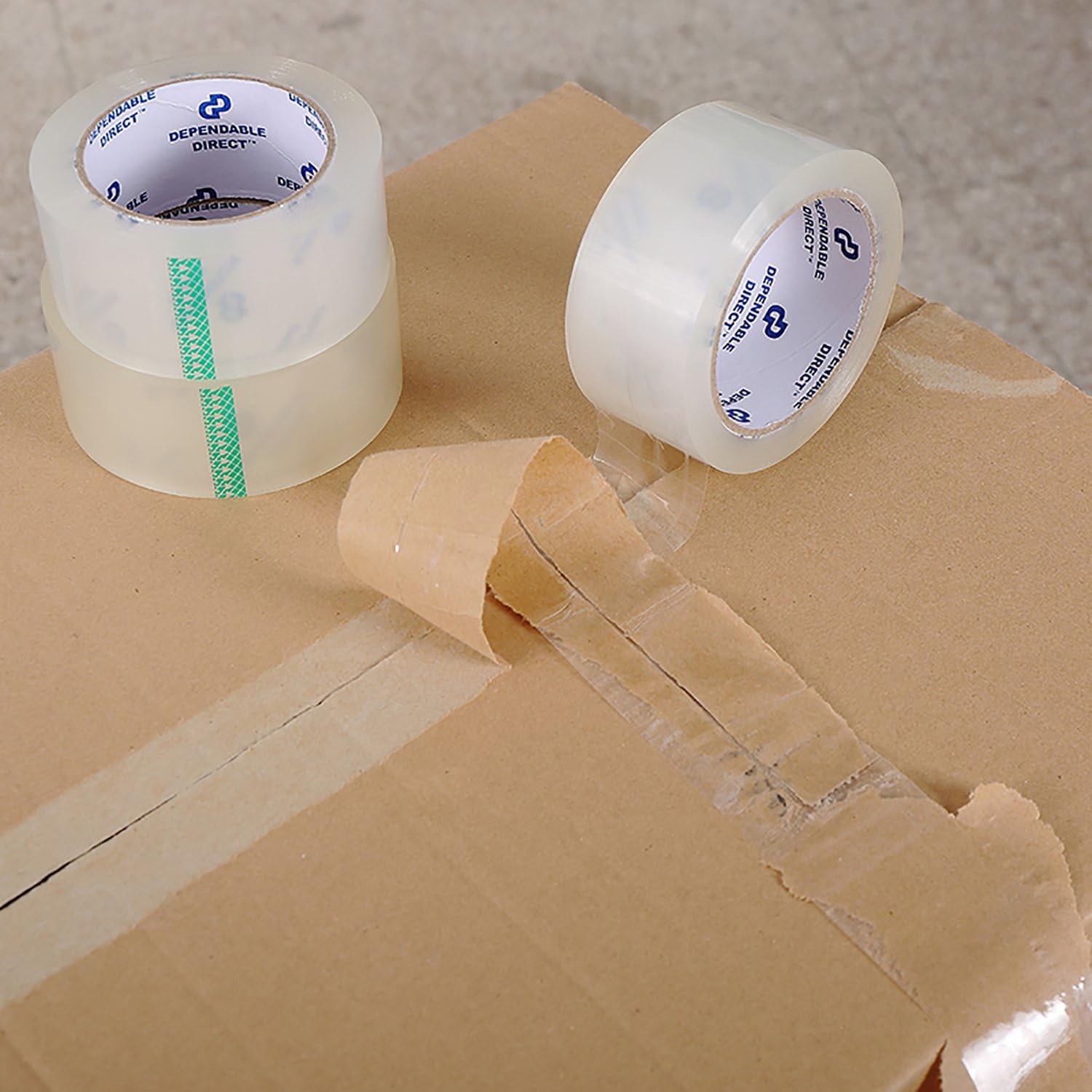 Industrial Grade Clear Packing Tape (6 Rolls) - 60 Yards per Roll - 2" Wide x 2 mil Thick, Acrylic Adhesive Heavy Duty Tape for Box Office Moving Packaging Shipping : Office Products