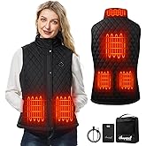 Women Heated Vest with Battery Pack, 16000mAh 7.4V Smart Rechargeable Heated Vests, Electric Lightweight Heating Vest Jacket