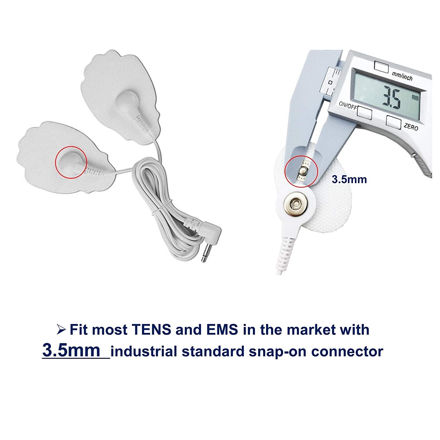 TENS Unit Electrodes, 24-Pack(12 Pairs) Hand Shape Electrode Pads Large Premium for TENS Therapy - Universally Compatible with Most TENS Machine Models - Reusable up to 30 Times -FDA Cleared