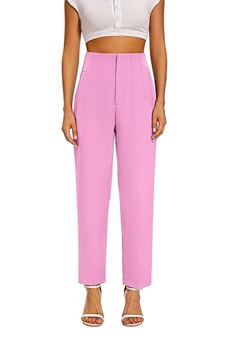 Kusogiay High Waist Dress Pant for Women Business Trousers Work Office Pants  with Pockets(Large,Light Pink) in Kenya | Whizz Casual