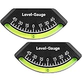 2 Pack RV Level Gauge, 0-45&deg; RV Level Bubble for Camper, Brass Inclinometer | Accurate Camper Level Bubble For Rvs And Trailers, Level For Camper Replace For Car Inclinometer Gauge, Brass Inclinometer