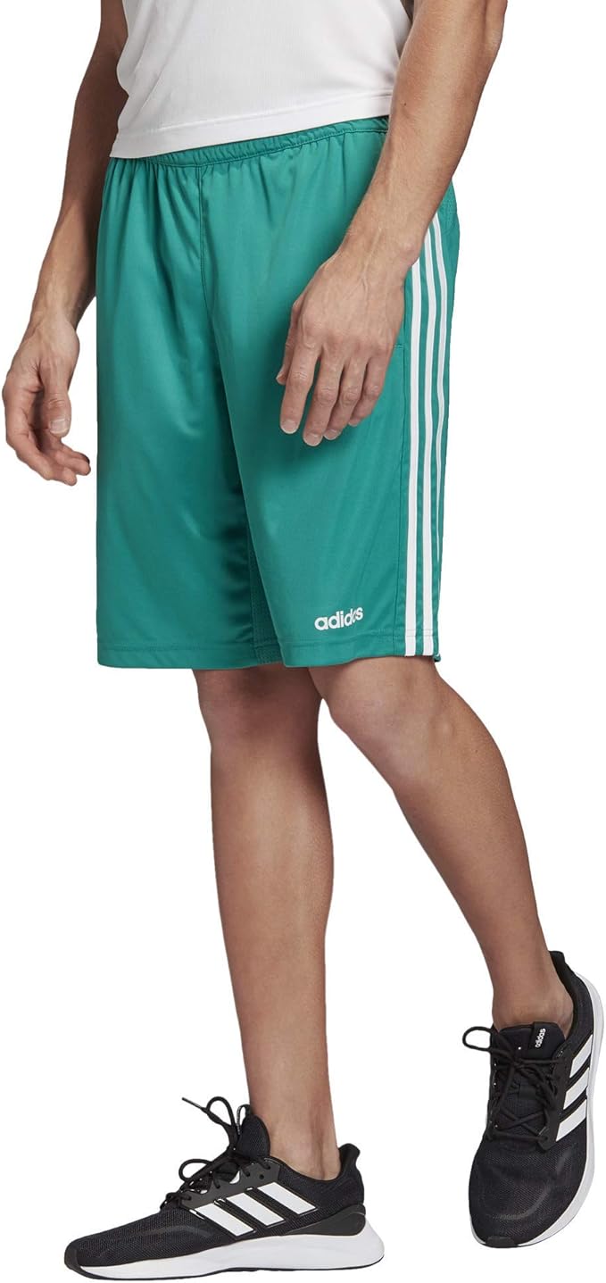 adidas Men's Shorts Design 2 Move Climacool 3Stripes, Mens, Shorts, DU0447, Glory Green/White