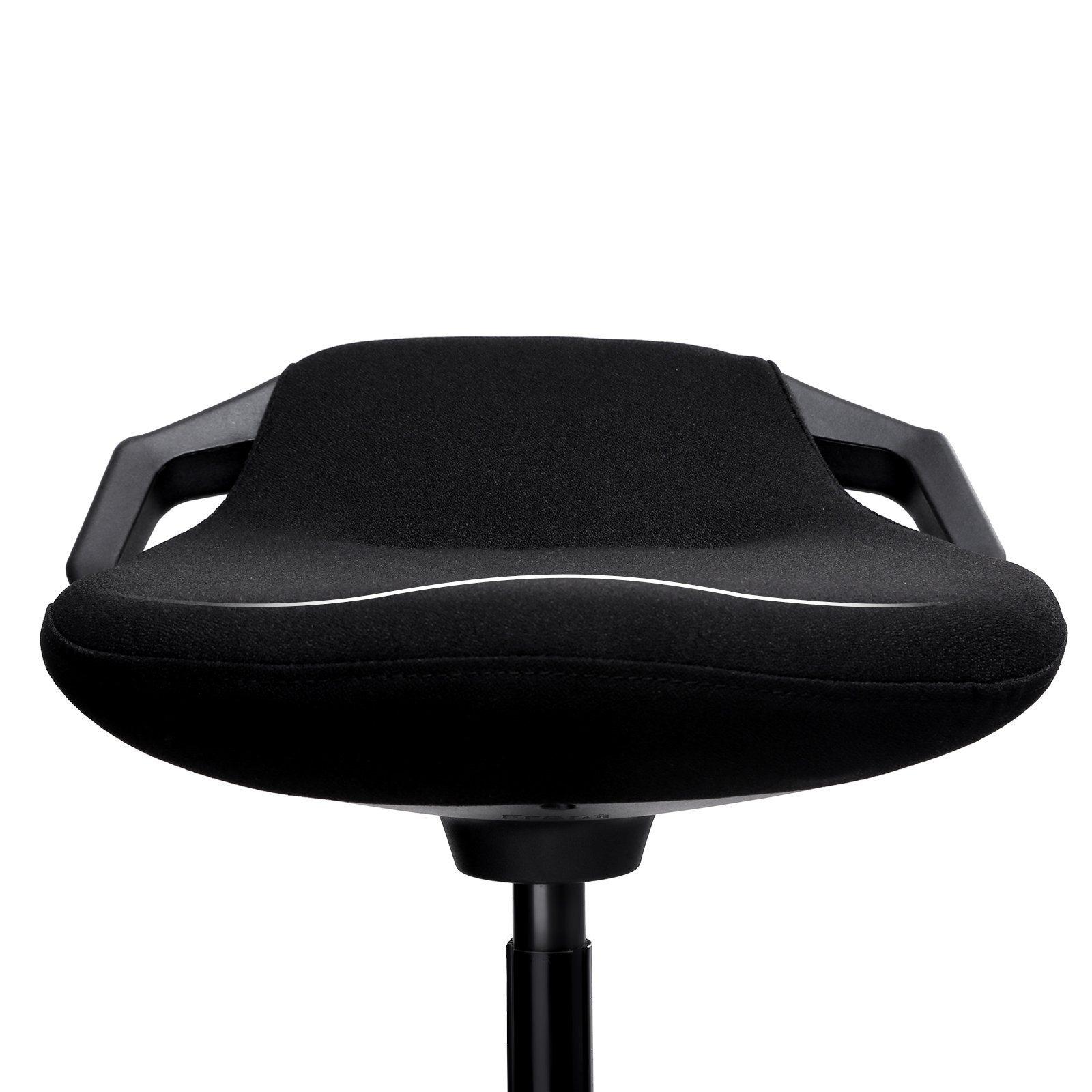 SONGMICS Adjustable Standing Desk Chair 24.8"-34.6", Swivel Ergonomic Standing Stool, Sitting Balance Chair Office, Swivel Stool Anti-Slip Bottom Pad, Comfortable and Breathable Seat, Black UOSC02BK