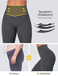 Ewedoos Compression Leggings with Pockets for Women