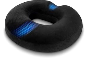 HOMCA Donut Pillow for Tailbone Pain, Hemorrhoid Pillows for Sitting After Surgery, Memory Foam Coccyx Cushion for Postpartum Pregnancy, Car Seat Office Chair Cushion for Pressure Relief