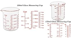 High Borosilicate Glass Measuring Cup Set-V-Shaped