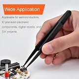 CONGGUAN 8 Pcs Plastic Anti-Static Tweezers for Electronics Jewelry Lab view 3