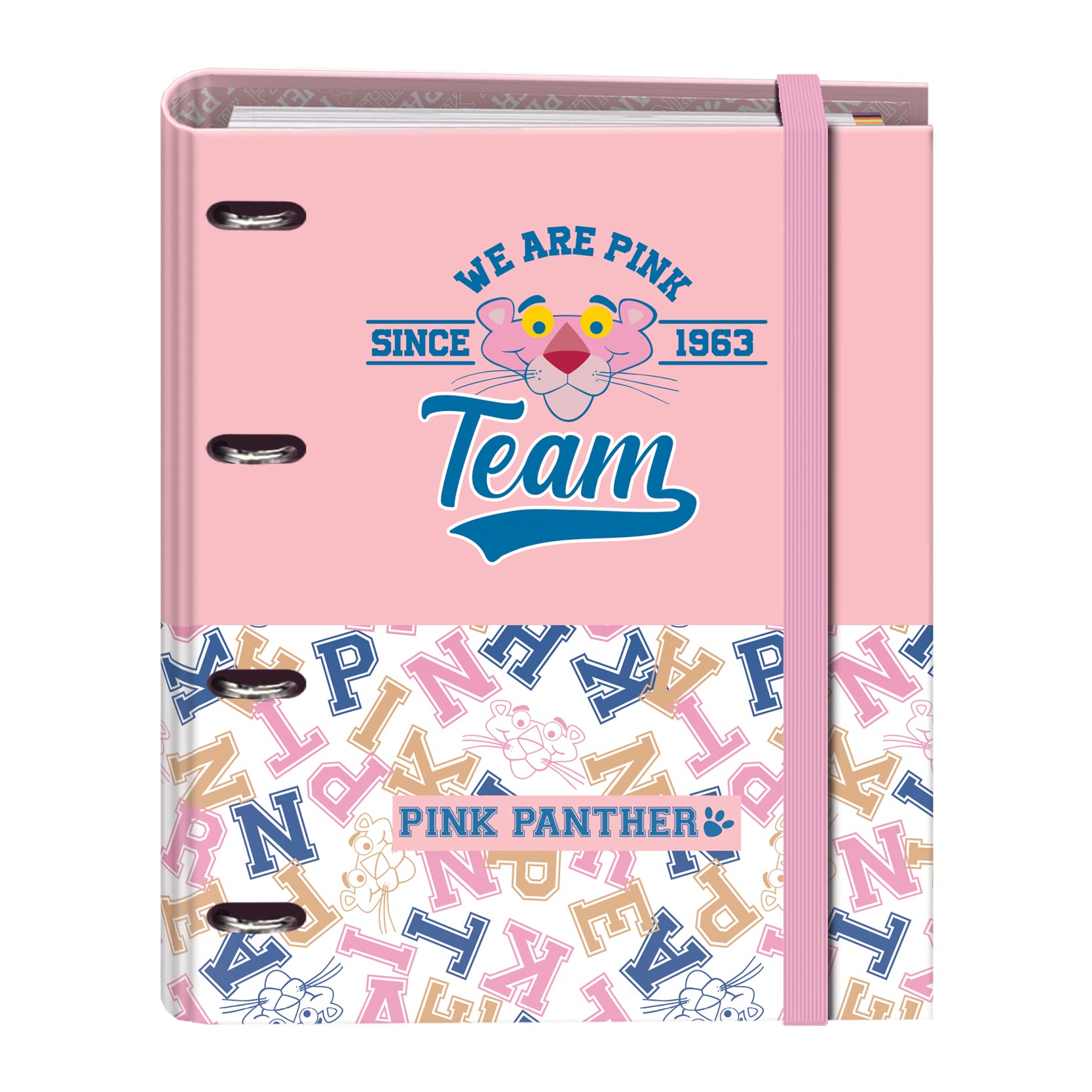 Refillable A4 35 mm ring binder - Pink Panther - Team Model