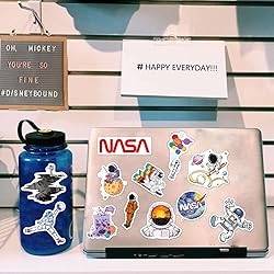 100pcs Space Stickers Pack for Water Bottles, NASA