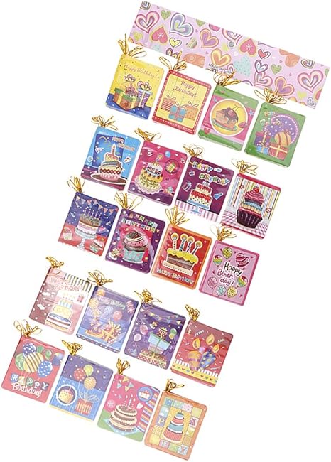 Amazon Co Jp Homyl 16ピース 誕生日 グリーティングメッセージカード ハンギングノート カード パーティー装飾 ホーム キッチン