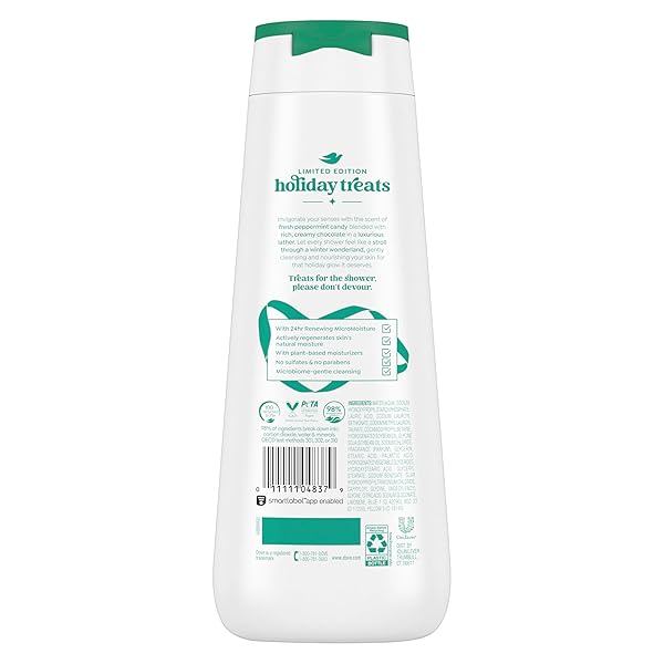 DOVE LIMITED EDITION HOLIDAY TREATS BODY WASH PEPPERMINT BARK FOR DEEP NOURISHMENT 20 OZ