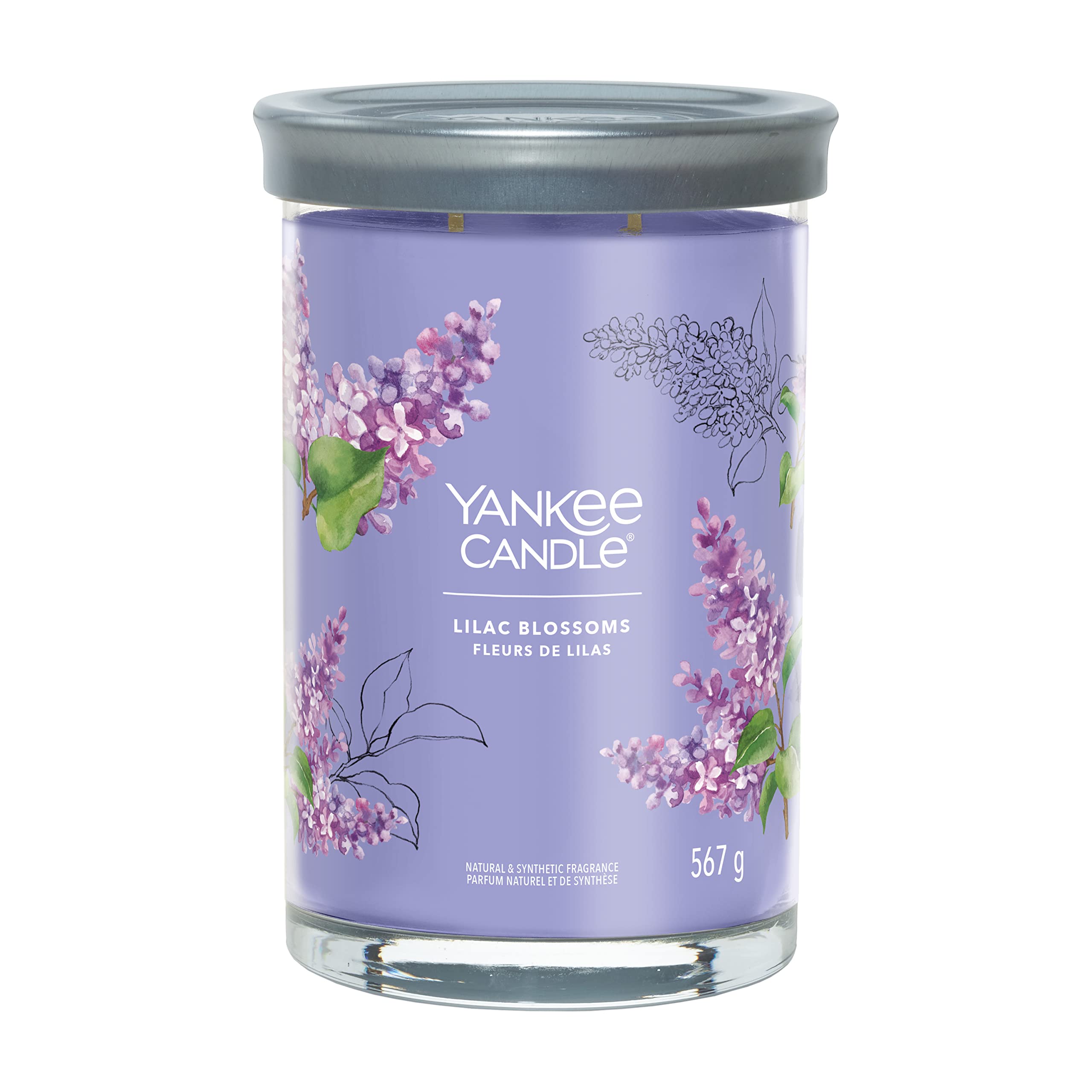 Yankee Candle Signature Scented Candle | Lilac Blossoms Large Tumbler Candle with Double Wicks | Soy Wax Blend Long Burning Candle | Perfect Gifts for Women