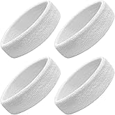 Sweatbands Sport Sweat Band for Men & Women, Moisture Wicking Terry Cloth Cotton Headband for Athletic Exercise, Tennis, Running, Basketball, Working Out, Fitness, Yoga