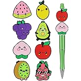 8Pcs Silicone Focal Beads for Pens – Premium Soft, Durable Beads for Custom Pen Making, DIY Craft Projects, and Personalization – Assorted Colors and Designs (Fruit)