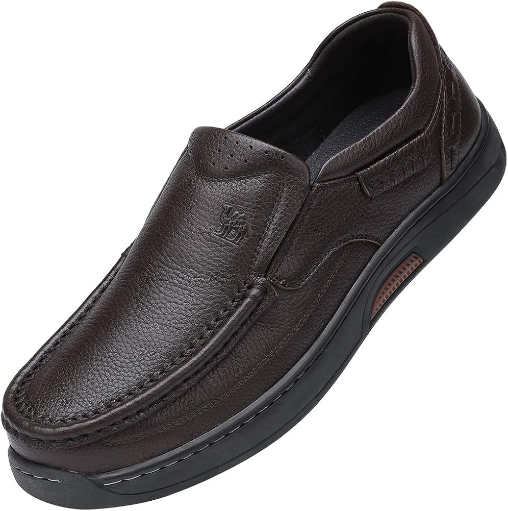 CAMEL CROWN Men's Loafers Casual Slip On Shoes Leather