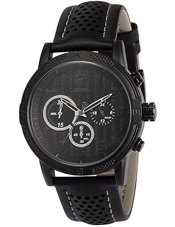 Shark Mens SH255 Quartz Leather Band Chronograph Sport Watch