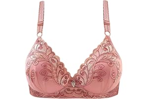 YRAETENM Bras for Women Front Closure Wireless Bras Plus Size Soft Support Push up Bras Daily Comfort Stretchy T-Shirt Bra