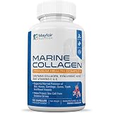 Complément Acide Hyaluronique & Collagène Marin - Vitamines C&E - 120 Gélules (2 Mois)