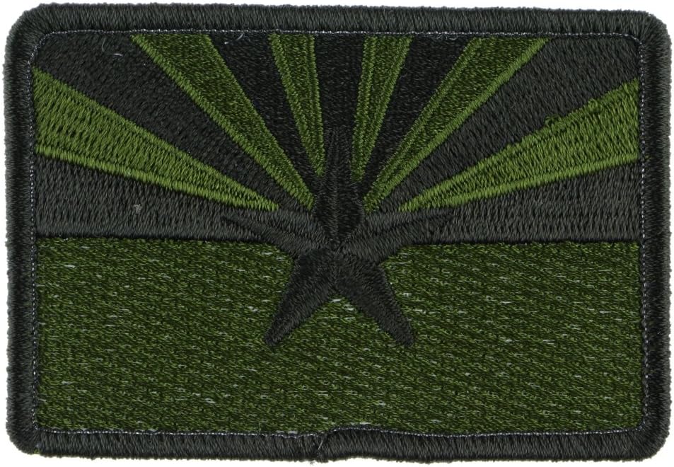 LiZMS Tactical Patch : Arizona State Flag - Olive Drab - Hook and Loop Fasteners