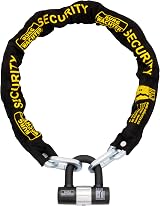 Burg-Wächter 1.5M Sold Secure Gold Bike Chain and Lock Kit, Black