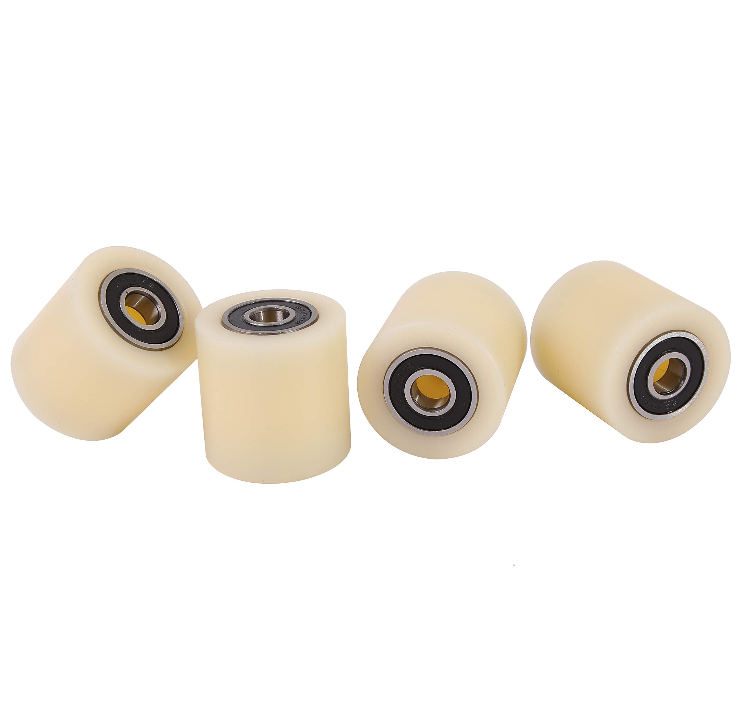4 Pieces Nylon Polyamide Rollers 40 mm diameter 40 mm wide 10 mm bearing Precisely Machined in the EU (40-40-10)