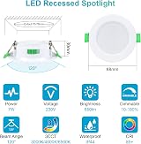 Ugvmn LED Downlights Ultra Slim 7W Recessed Ceiling Lights 230V Dimmable view 6