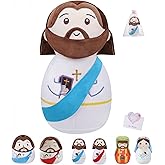 LeYoHa Christian Jesus Stuffed Bible Plush - Classic Religious Savior My Friend Jesus Plush Doll Toys with Smile Religious, Party Favors Gift for Kids, 10 Inch