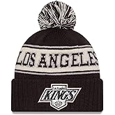 New Era NHL Unisex-Adult Primary Logo Retro Pom Cuffed Knit Fleece Lined Cold Weather Beanie Hat