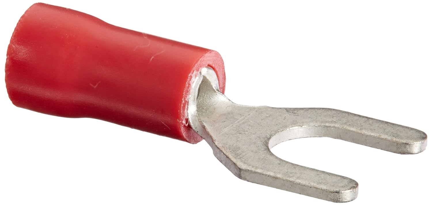 Vinyl Insulated Spade Terminal, Small Packs, 2218 Wire Size, 10" Stud