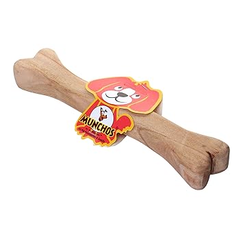 MUNCHOS Non-Toxic Natural Wooden Teether Bone Shaped Toy Large