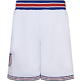 BOROLIN Mens Basketball Shorts Moive 90s Sports Pants with Two Pockets