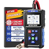 Battery Load Tester 12v Automotive, Car Battery Tester for 24V, BT300 | Tests All 20-2000CCA Car Batteries &amp; 10-300AH Batteries - Cars, Trucks, Motorcycles, ATVs, Lawn Mowers, Marine, RV &amp; More.