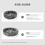 Bedsure Cat Bed Indoor Round 51x48x15cm Removable Pillow Non-Slip Bottom view 6