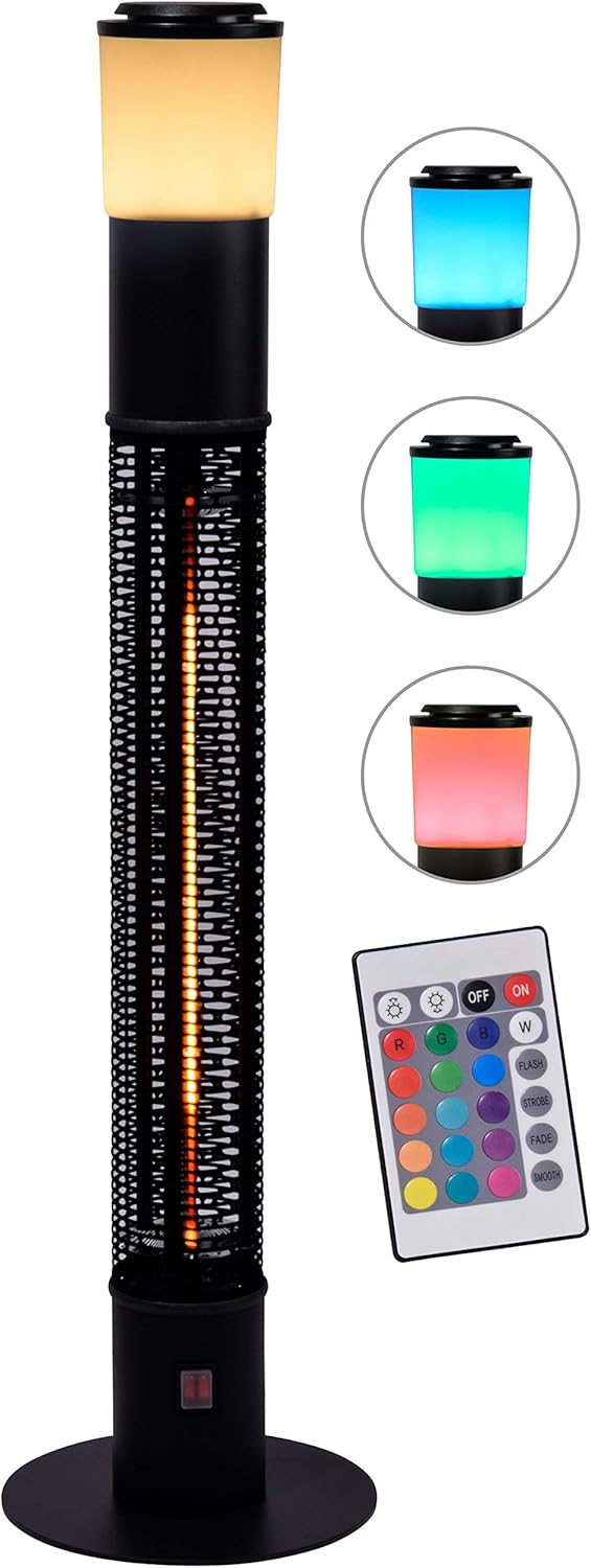 dobar Stand Heizstrahler Cozy Column mit LED-Beleuchtung und